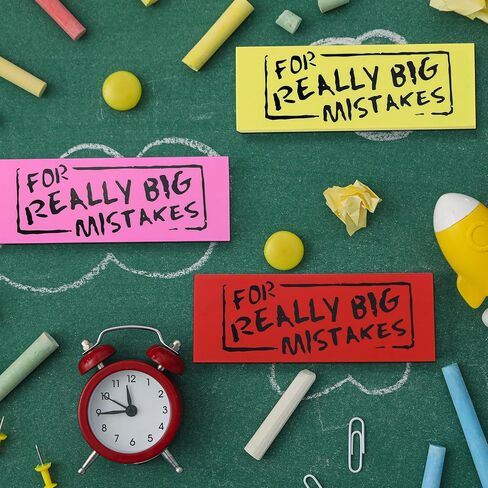 Yexiya 6 Pcs Jumbo Gaint Erasers Bulk 5.5 Inch Large Eraser for Really Big Mistakes Big Pencil Rubber 6 Colors for Students Back to School Stationery Supplies Joke Gag Gift for Work and School Party in Saudi Arabia