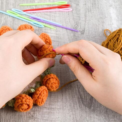 Alpinleux 20 Pcs 3.54'' Yarn Needle, Needle Threaders for Hand Sewing, Plastic Tapestry Needle, Large Eye Crochet Needle, Darning Needles for Yarn, Sewing (Multiple Colors) in Saudi Arabia