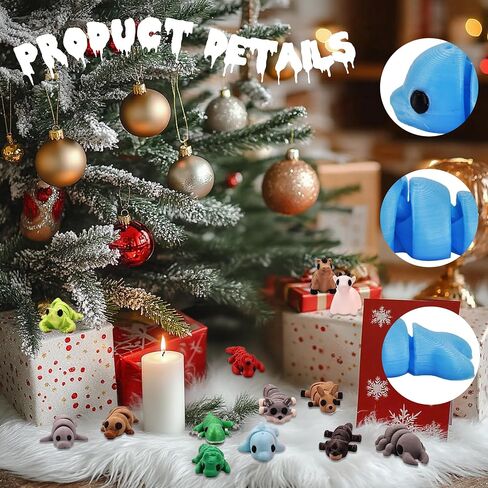 40 PCS 3D Printed Animal Figurines, Flexible Articulated Animal Figurines, Classroom Reward, Party Favor, Fidget Toys, Mini Car Decor, Gifts for Girls and Boys, Office Desk Pets, Birthday Gifts in Saudi Arabia