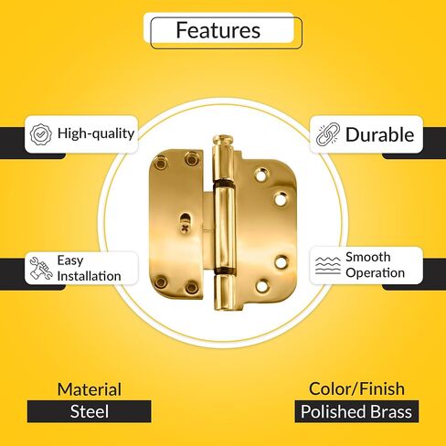 Brixwell 56-223pb Adjustable Guide Hinge Polished Brass in Saudi Arabia