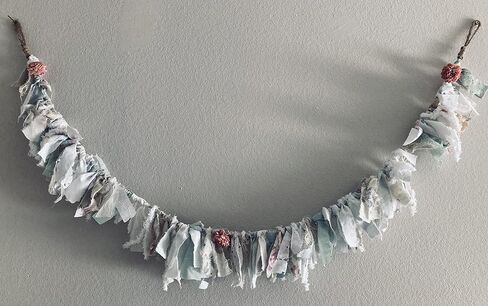 54" X 4" Rag Garland Wedding Baby Shower Nursery Banner Backdrop Photo Shoot Curtain in Saudi Arabia