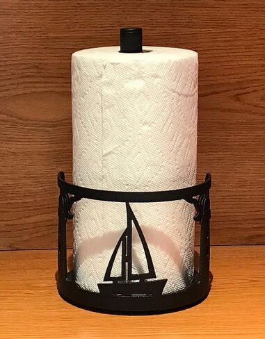 Made in USA Sailboat Themed Steel Paper Towel Rack in Saudi Arabia