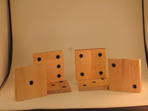 Handmade wooden drink coasters 6 piece Dice design in Saudi Arabia