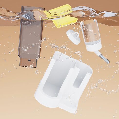 2-في 1 وحدة تغذية حيوانات صغيرة وموزعة المياه مجموعة حاوية طعام أوتوماتيكية مع عدم وجود زجاجة ماء بالتنقيط للهامستر ، وخنازير غينيا ، والأرانب ، والحيوانات الأليفة الصغيرة-محطة تغذية نظيفة سهلة in Kuwait