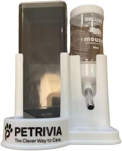 2-في 1 وحدة تغذية حيوانات صغيرة وموزعة المياه مجموعة حاوية طعام أوتوماتيكية مع عدم وجود زجاجة ماء بالتنقيط للهامستر ، وخنازير غينيا ، والأرانب ، والحيوانات الأليفة الصغيرة-محطة تغذية نظيفة سهلة in Kuwait