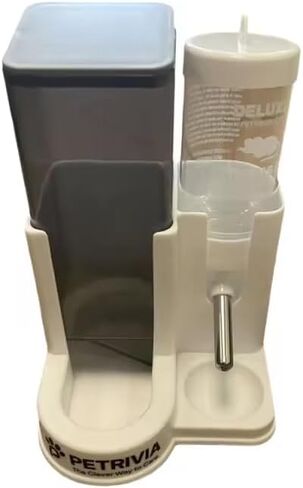 2-في 1 وحدة تغذية حيوانات صغيرة وموزعة المياه مجموعة حاوية طعام أوتوماتيكية مع عدم وجود زجاجة ماء بالتنقيط للهامستر ، وخنازير غينيا ، والأرانب ، والحيوانات الأليفة الصغيرة-محطة تغذية نظيفة سهلة in Kuwait