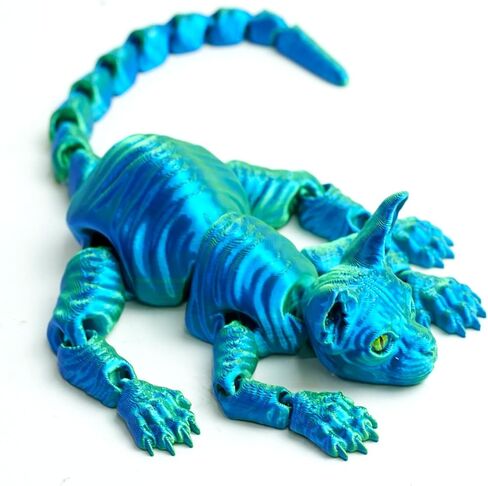 3D Printed Konigs Rex Cat Ornament,Articulated Hairless cat Models,Flexible Joint Figurines, 3D Printing Stuff Cheap,Surprise Fantasy Gifts (RYB) in Saudi Arabia