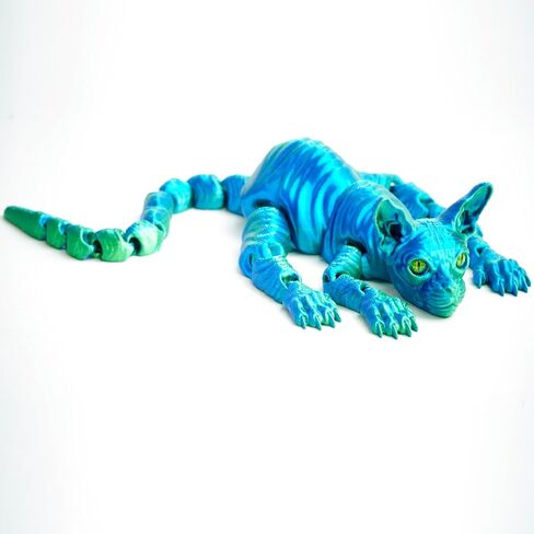 3D Printed Konigs Rex Cat Ornament,Articulated Hairless cat Models,Flexible Joint Figurines, 3D Printing Stuff Cheap,Surprise Fantasy Gifts (RYB) in Saudi Arabia