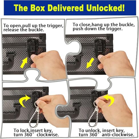 صندوق تخزين بطاقات محمول قابل للقفل مع قفل مفتاح مع مقبض وحزام الكتف لعملية التحميل والبطاقة المتدرجة وجمع الرياضة والتخزين والتداول in Kuwait