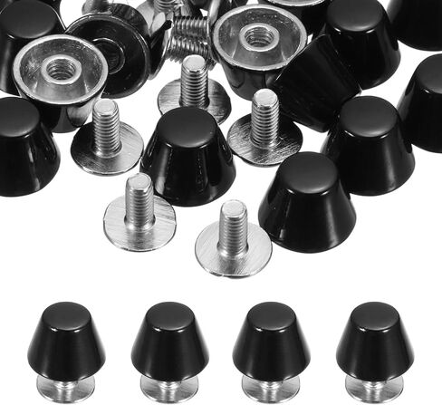 PATIKIL 10mm Screw Back Rivets Stud, 15 Sets Purse Handbag Feet Round Flat Nailhead Flat Head Stud Rivet Spike Leathercraft for DIY Leather Luggage Collar Belt Shoes, Red in Saudi Arabia