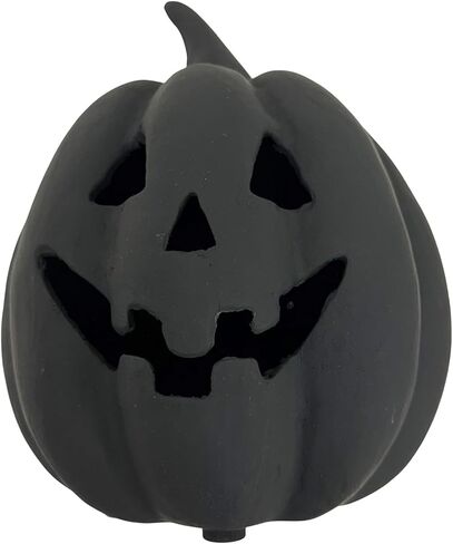 8 "H Black Paper Mache Dumbkin Tabletop Decoration-Rustic Fall & Halloween Centerse ، Craft Rightweight DIY ، ديكور الخريف الصديق للبيئة in Saudi Arabia