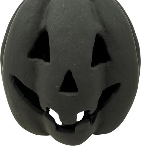 8 "H Black Paper Mache Dumbkin Tabletop Decoration-Rustic Fall & Halloween Centerse ، Craft Rightweight DIY ، ديكور الخريف الصديق للبيئة in Saudi Arabia