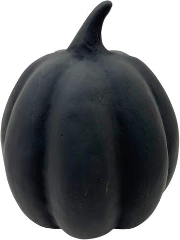 8 "H Black Paper Mache Dumbkin Tabletop Decoration-Rustic Fall & Halloween Centerse ، Craft Rightweight DIY ، ديكور الخريف الصديق للبيئة in Saudi Arabia