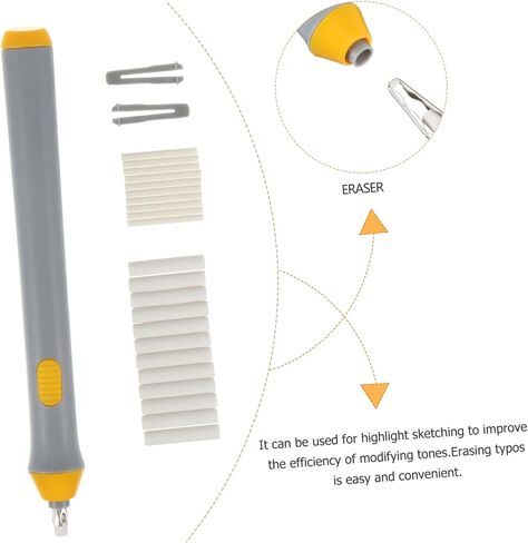 Electric Eraser Auto Eraser for Sketching Drawing Art Students and Designers Convenient Precision Erasing Tool Battery Not Included Gray in Saudi Arabia