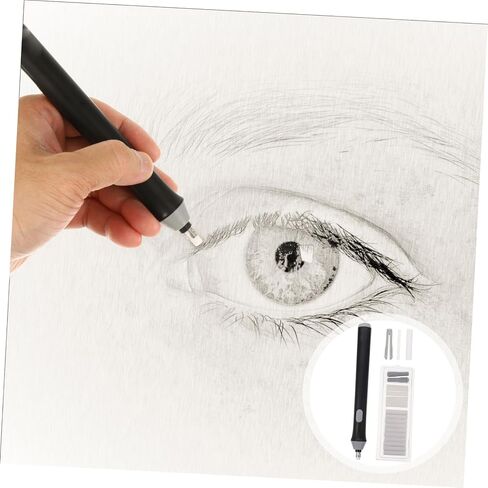 Ganazono Electric Eraser for Art and Draw Sketch Tool التحكم الدقيق لصياغة وصياغة ممرات القلم الكهربائي بسهولة بدون بطارية أسود in Kuwait