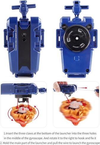 مجموعة القتال العليا ، X Burst Gyro Toys 12 Tops Tops 3 Launchers Combat BX Watling Game مع هدية مربع تخزين محمولة للأطفال الأولاد 0671 in Saudi Arabia