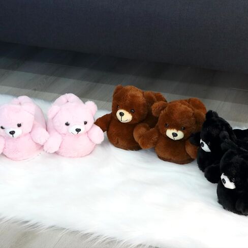 Aopuro Cute Women Penguin Animal Slippers Fluffy Warm Plush House Shoes Novelty Soft Slippers Cartoon Gifts for Birthday Christmas in Saudi Arabia