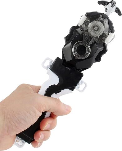 Bey Battling Tops Burst B-184 Launcher and Grip, Custom Bey Launcher LR Left Right Spin DB Layer System Compatible with All Bey Burst Series (Black) in Kuwait