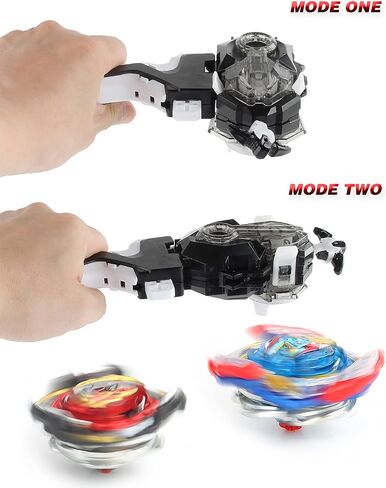 Bey Battling Tops Burst B-184 Launcher and Grip, Custom Bey Launcher LR Left Right Spin DB Layer System Compatible with All Bey Burst Series (Black) in Kuwait