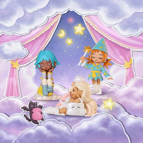 POP MART Lil Peach Riot Sleepover Series Blind Box Figures, Random Design Action Figures Collectible Toys Home Decorations, Holiday Birthday Gifts for Girls and Boys, Single Box in Saudi Arabia