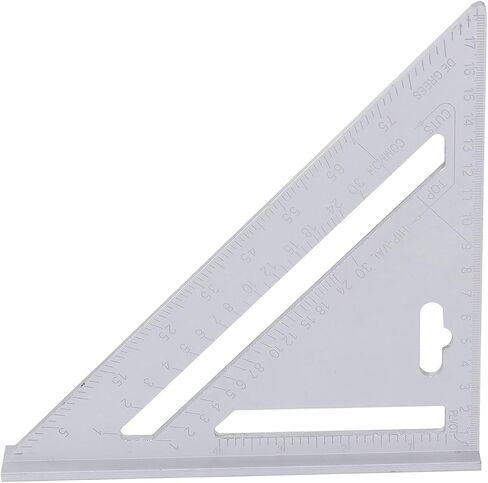 Triangle Ruler Aluminum Alloy Matte Finish for Woodworking Projects (UK Standard) in Saudi Arabia