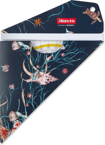 AR18002B Set Square AR1552 with Matching Geocover Protective Cover Marine Life (Triangle Hypotenuse 16 cm, Ink Nubs and Facets, Cover with Holes for Filing) Multi-Coloured and Transparent in Saudi Arabia