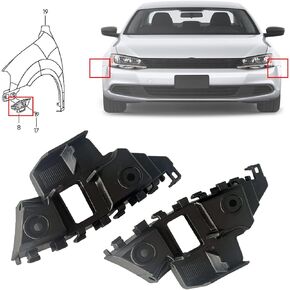 Pair Left Right Front Bumper Bracket Beam Mount Support Grille Guide Bracket Retainer For VW Jetta 2011-2014 5C6807183 5C6807184