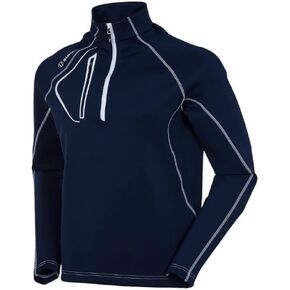 Sunice Mens Allendale 2.0 Water Repellant Golf Pullover - Midnight/Pure White XXL