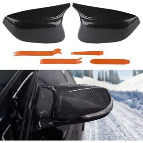 JDMON Compatible with Door Rearview Mirror Cover Cap Infiniti Q50 Sedan 2014-2020 Q60 Q70 QX30 QX50 2015-2020 Side Door Mirror Cover Cap Trim 2PCS (Carbon Fiber Style)