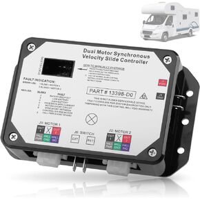 13398-DO Dual Motor Slide Controller,13398-c2 Slide Controller Replacement Controller V-Sync II Compatible with Lippert in-Wall Slide-Out on RV 211852.