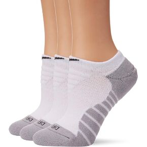 Nike Dry Cushion No-Show Training Socks (3 Pair) (Medium, White)