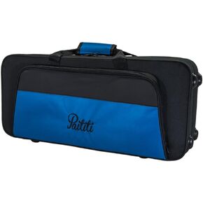 PTALTLW101 Lightweight Alto Saxophone Case Durable with Backpack Straps, Black/Blue