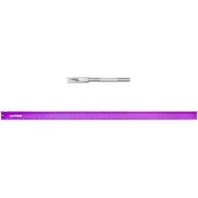 Alumicolor AlumiCutter Aluminum Straight Edge w/Blade for Office, School, Engineering and Framing, 36IN, Purple