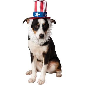 Rubie's Uncle Sam Hat with Beard for Pets, Small/Medium, Multicolor