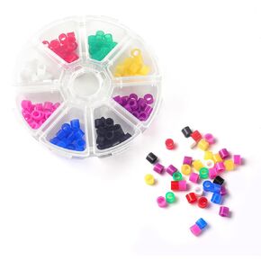 Annhua 140 Pcs Dental Code Rings Instrument Silicone Color Code Rings with Separated Box, Dental Instrument Labels Rings Multiple 8 Colours for Different Dental Tools Instrument