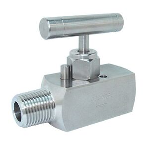 PIC Gauge NV-CS-3/4-HS-180-FXF Carbon Steel Straight Needle Valve with Hydraulic Service Seat, 3/4" Female NPT x 3/4" Female NPT Connection Size, 10000 psi Pressure