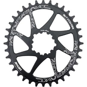 DJC Bike Chainring Direct Mount 3mm Offset Round Oval Chainring for Sram GXP Interface Crankset Aluminum Lightweight 30 32 34 36 38 Tooth