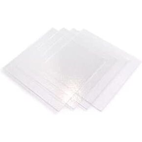 System 96 8inch Clear Glass Squares - 4 Pack by BiNARi Glass Studio
