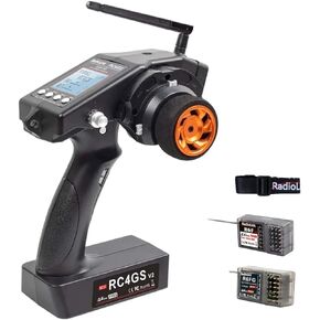 Radiolink RC4GS V3 RC Radio Transmitter with Dual Receiver R6FG R6F 5Channel Remote Controller for RC Cars Boats Tanks Crawler Buggy Truck Long Distance 1300 Feet