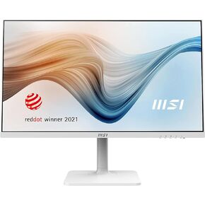 MSI Modern MD271CP، شاشة 27 بوصة، 1920 × 1080 (FHD)، منحنية VA، 75 هرتز، حماية البصر المعتمدة من TUV، 4 مللي ثانية، HDMI، منفذ عرض، USB C، إمالة، دوار، ارتفاع قابل للتعديل، محور، أسود