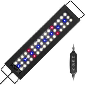 NICREW Full Spectrum Planted LED Aquarium Light, with Timer, for Freshwater Fish Tank, 18-24 Inch, 14 Watts