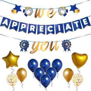 Pirese We Appreciate You Banner, Employee Appreciation Decorations for Work in Saudi Arabia
