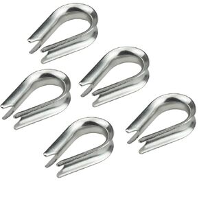 5 PCS M10 Stainless Steel Thimble for 3/8 Inch Diameter Wire Rope