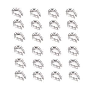 50 PCS M3 304 Stainless Steel Cable Thimbles for 1/8 Inch and 1/16 Inch Wire Rope