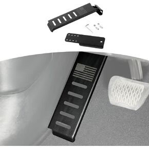 RT-TCZ for Wrangler JL Dead Pedal Left Side Foot Rest Kit Compatible with Jeep Wrangler JL JLU Gladiator JT 2018-2024 Black Flag Interior Accessories