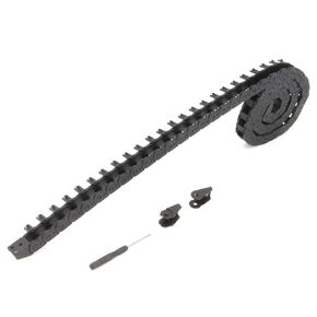Zeberoxyz 7x7mm Drag Chain Length 1Meter Close Type Black Plastic Flexible Cable Carrier R18 with Flat Wrench for 3D Printer and CNC Machines (7mmx7mm-Close)