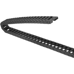 uxcell Drag Chain Cable Carrier Open Type with End Connectors 10X20mm 1 Meter Plastic for Electrical CNC Router Machines Black