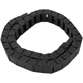 Hilitand Cable Drag Chain, 15mm x 30mm Black Reinforced Nylon CNC Machine Tool Cable Wire Carrier 1M