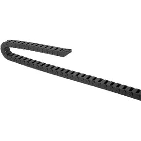 uxcell Drag Chain Cable Carrier Closed Type with End Connectors R28 15X20mm 1.5 Meter Plastic for Electrical CNC Router Machines Black
