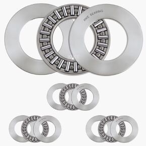 XIKE 4 Set AXK2035+2AS Bearings 20x35x2+2mm, Needle Roller Thrust Bearings Component and Washers Up and Down.